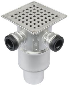 BLÜCHER Square afløbsskål Lodret med studs