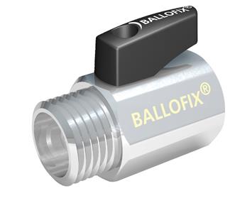 Broen Ballofix kuglehane med håndtag muffe/nippel