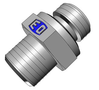 Ermeto GE Straight Insertion stål kromatiseret BSPP let