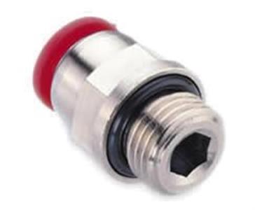 Norgren PUSH-IN indskruning lige Forniklet messing BSPP nippel