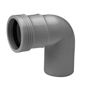 Wavin Wafix bøjning med muffe grå PP HT