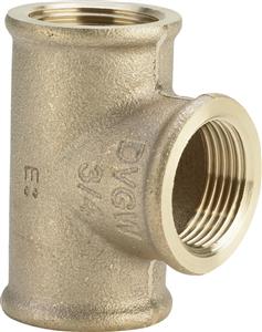 T-stykke indvendigt gevind rødgods