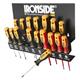 Ironside XXL Screwdriver Set lige kærv/PH/PZ/torx/6kt med stativ