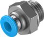 Festo QS lige-forskruning indstik forniklet messing BSPP nippel