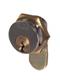 ASSA ABLOY postkassecylinder med kamstykke 448.230 (ned) Blankforniklet messing Postkasse 5207F