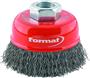 Format 7032 Kopbørste til vinkelsliber ståltråd, bølget