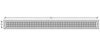 Unidrain Rist Unidrain Column rist - 900mm, 51mm, Børstet stål, Linjeafløb, 3mm ...