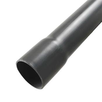 Rør glat med muffe PVC - 50mm, 10bar, 5m - 063204950, 063204950